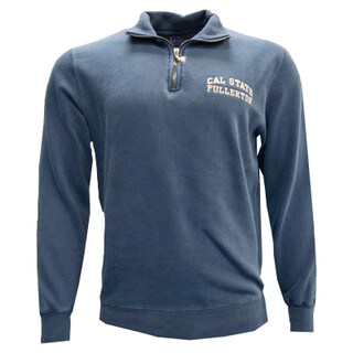 Cal State Fullerton Yearbook Arch Quarter Zip - Washed Navy